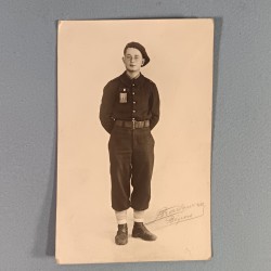 PHOTO FORMAT CPA CJF CHANTIERS DE JEUNESSE A BEZIER HERAULT 1940 1944 GVT DE VICHY PETAIN