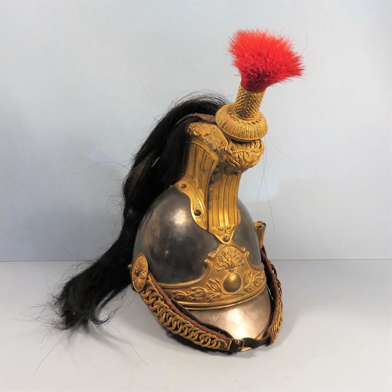 CASQUE D'OFFICIER DE CUIRASSIER DE LA GARDE IMPERIALE MODELE 1854 MODIFIE 1971 SECOND EMPIRE MODIFIE TROISIEME REPUBLIQUE