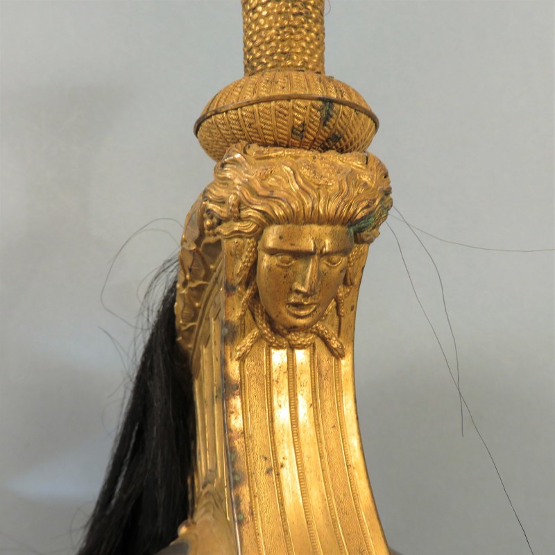 CASQUE D'OFFICIER DE CUIRASSIER DE LA GARDE IMPERIALE MODELE 1854 MODIFIE 1971 SECOND EMPIRE MODIFIE TROISIEME REPUBLIQUE