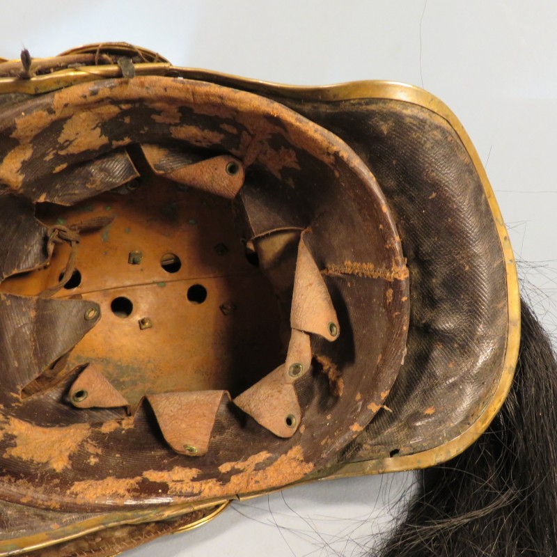 CASQUE D'OFFICIER DE CUIRASSIER DE LA GARDE IMPERIALE MODELE 1854 MODIFIE 1971 SECOND EMPIRE MODIFIE TROISIEME REPUBLIQUE