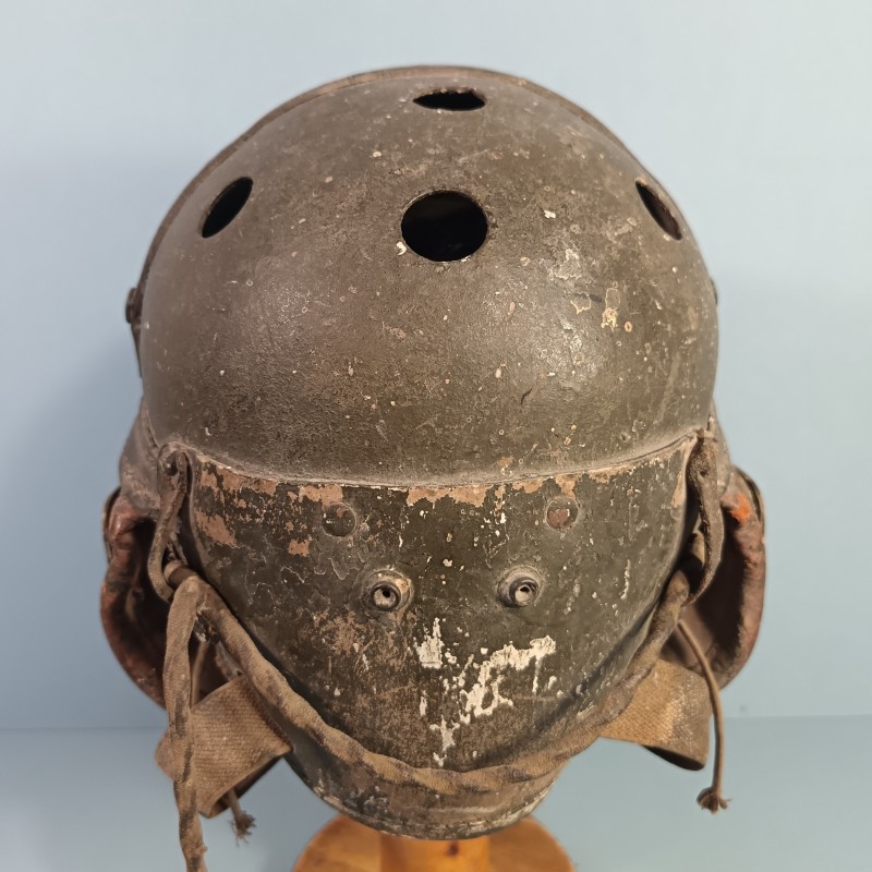 CASQUE DE TANKISTE US MODELE 1938-41 FABRICAN WILSON ATH GOODS MFG AVEC SES ECOUTEURS R14 ENSEMBLE JUS DE GRENIER