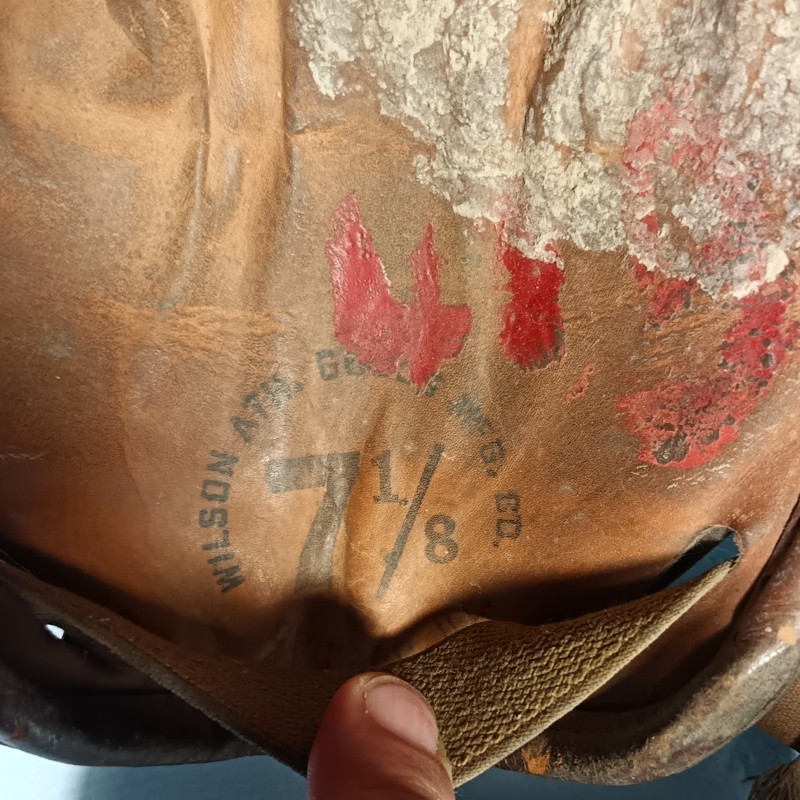 CASQUE DE TANKISTE US MODELE 1938-41 FABRICAN WILSON ATH GOODS MFG AVEC SES ECOUTEURS R14 ENSEMBLE JUS DE GRENIER
