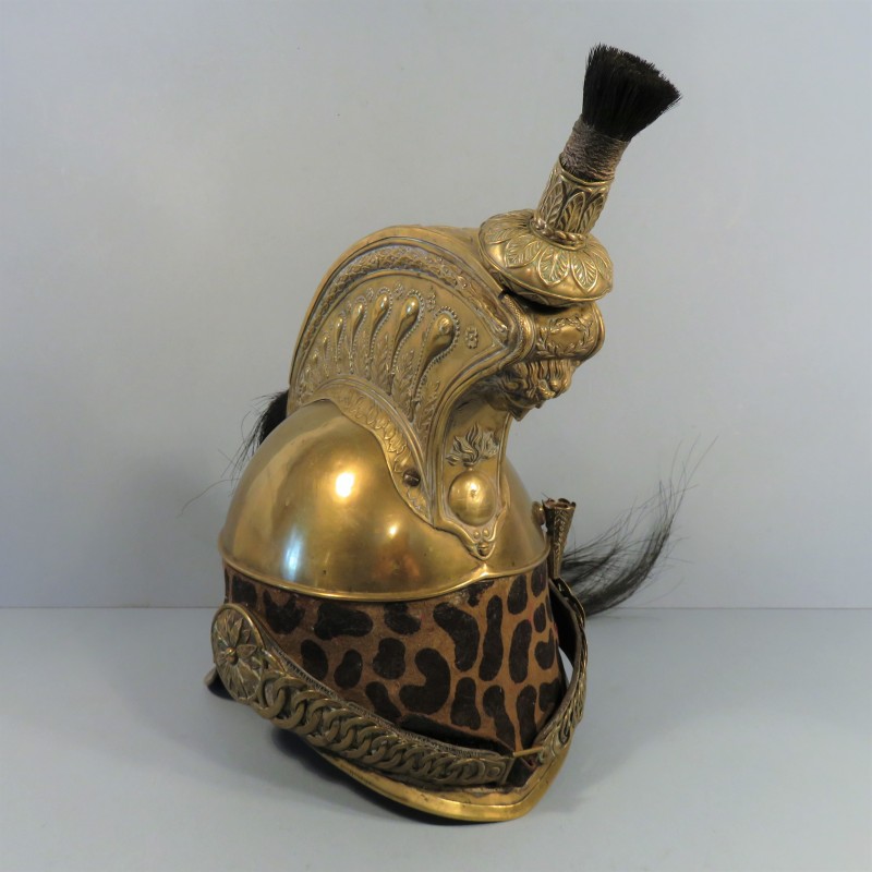 CASQUE TROUPE DE DRAGON MODELE 1858 DATE 1971 SECOND EMPIRE DEBUT TROISIEME REPUBLIQUE 100 % DANS SON JUS