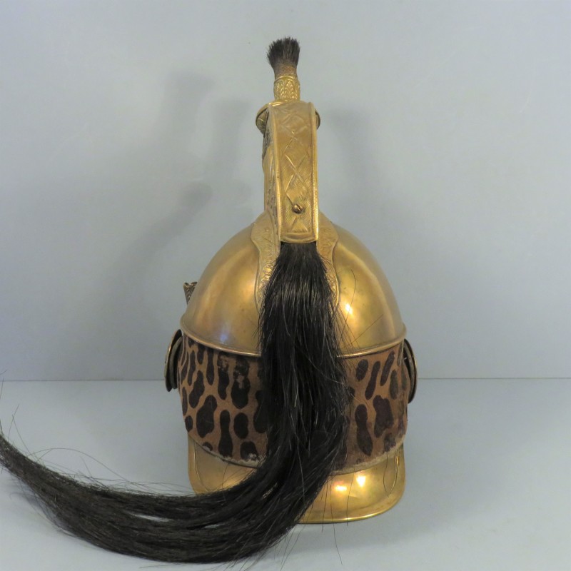 CASQUE TROUPE DE DRAGON MODELE 1858 DATE 1971 SECOND EMPIRE DEBUT TROISIEME REPUBLIQUE 100 % DANS SON JUS