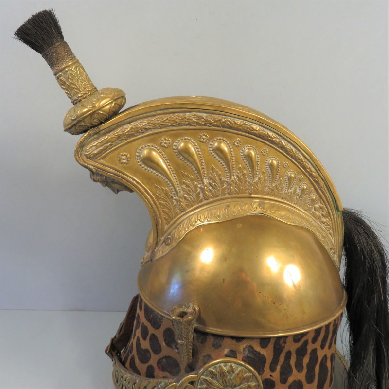 CASQUE TROUPE DE DRAGON MODELE 1858 DATE 1971 SECOND EMPIRE DEBUT TROISIEME REPUBLIQUE 100 % DANS SON JUS