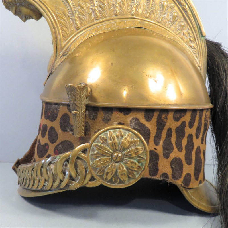 CASQUE TROUPE DE DRAGON MODELE 1858 DATE 1971 SECOND EMPIRE DEBUT TROISIEME REPUBLIQUE 100 % DANS SON JUS