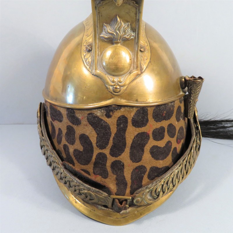 CASQUE TROUPE DE DRAGON MODELE 1858 DATE 1971 SECOND EMPIRE DEBUT TROISIEME REPUBLIQUE 100 % DANS SON JUS