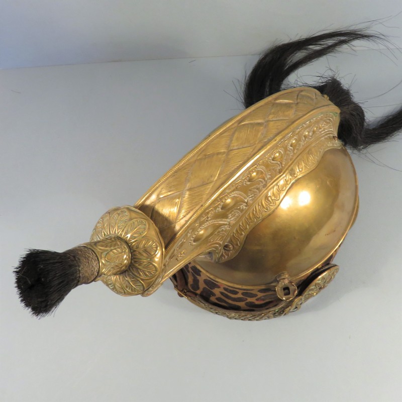 CASQUE TROUPE DE DRAGON MODELE 1858 DATE 1971 SECOND EMPIRE DEBUT TROISIEME REPUBLIQUE 100 % DANS SON JUS