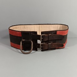 CEINTURE DE FEU OU DE FORCE POUR SAPEURS POMPIERS MODELE ANCIEN A PARTIR DE LA TROISIEME REPUBLIQUE JUSQU'AUX ANNEES 1950