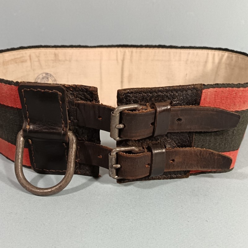 CEINTURE DE FEU OU DE FORCE POUR SAPEURS POMPIERS MODELE ANCIEN A PARTIR DE LA TROISIEME REPUBLIQUE JUSQU'AUX ANNEES 1950