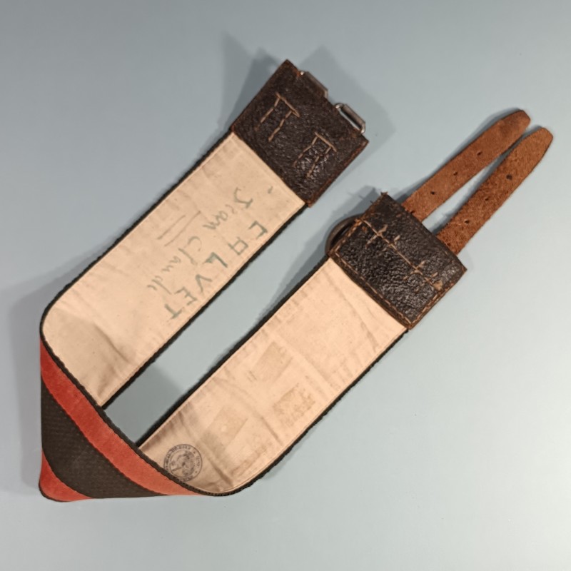 CEINTURE DE FEU OU DE FORCE POUR SAPEURS POMPIERS MODELE ANCIEN A PARTIR DE LA TROISIEME REPUBLIQUE JUSQU'AUX ANNEES 1950