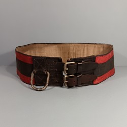 CEINTURE DE FEU OU DE FORCE POUR SAPEURS POMPIERS MODELE ANCIEN A PARTIR DE LA TROISIEME REPUBLIQUE JUSQU'AUX ANNEES 1950