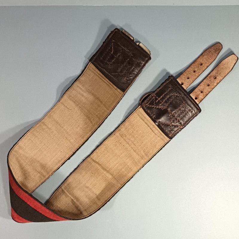 CEINTURE DE FEU OU DE FORCE POUR SAPEURS POMPIERS MODELE ANCIEN A PARTIR DE LA TROISIEME REPUBLIQUE JUSQU'AUX ANNEES 1950