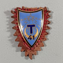 INSIGNE MILITAIRE 41 ème REGIMENT DE TRANSMISSIONS FABRICATION COURTOIS PARIS ANNEES 1940