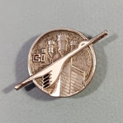 INSIGNE MILITAIRE CI CIGOGNE CENTRE D'INSTRUCTION ARMEE DE L'AIR UZES FABRICATION DRAGO PARIS ANNEES 1950