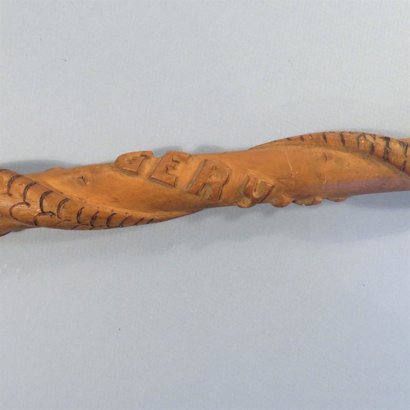 ARTISANAT CANNE SOUVENIR DU SOLDAT CAMPAGNE DE 1939-1940 GRAVEE ST GERY LOT 1940