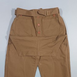 PANTALON SALOPETTE MOTOCYCLISTE MODELE 1938 AVEC TAMPONS DE GRENADE RF SUR LES COTES