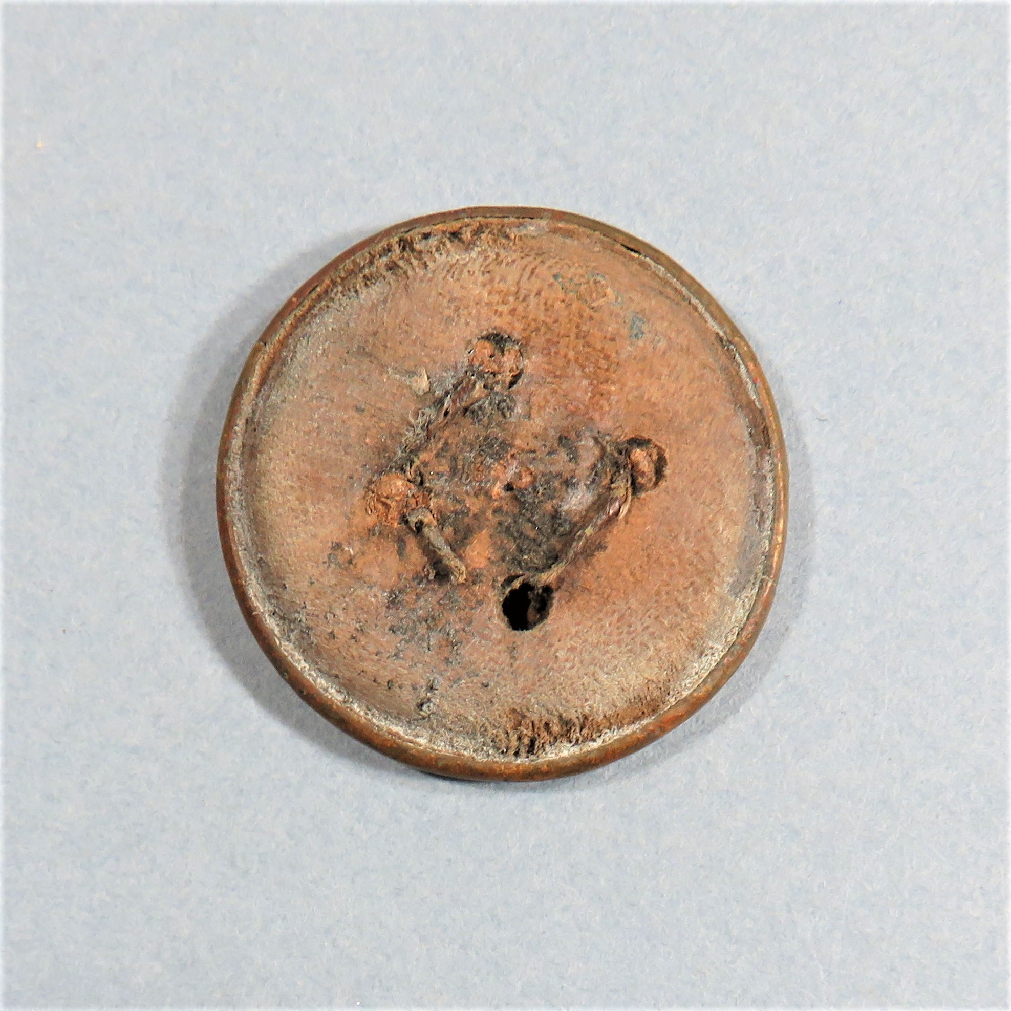 Grand Bouton Collection En Laiton Doré - Diamètre 3,6 Cm - Motif Paysage Pont
