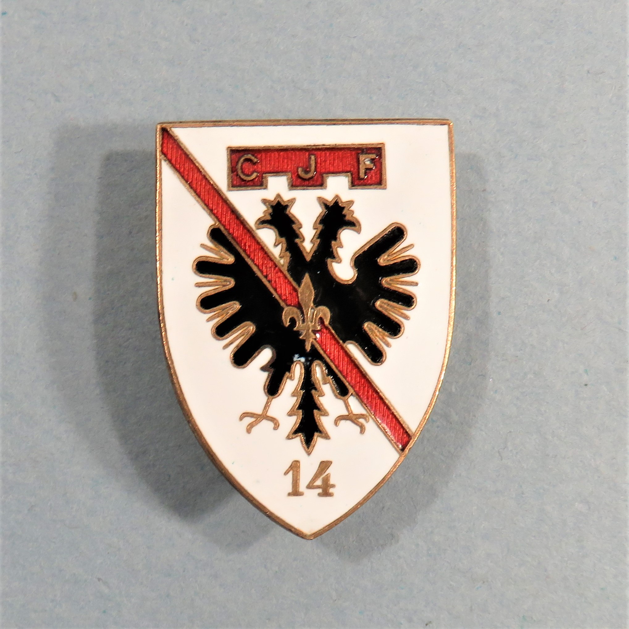 INSIGNE TISSU BÉRET CJF Chantier 16 fond bleu Chantiers de Jeunesse EUR